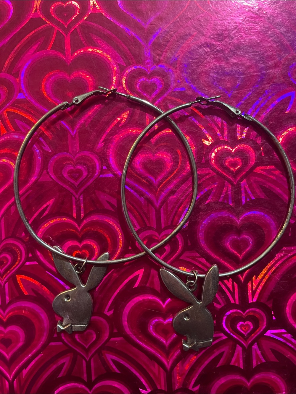 Playboy hoop earrings